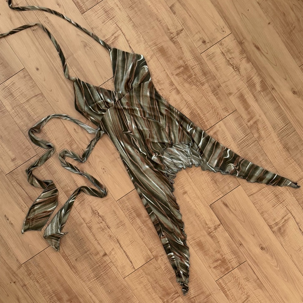Wrap Around Asymmetrical Halter Top